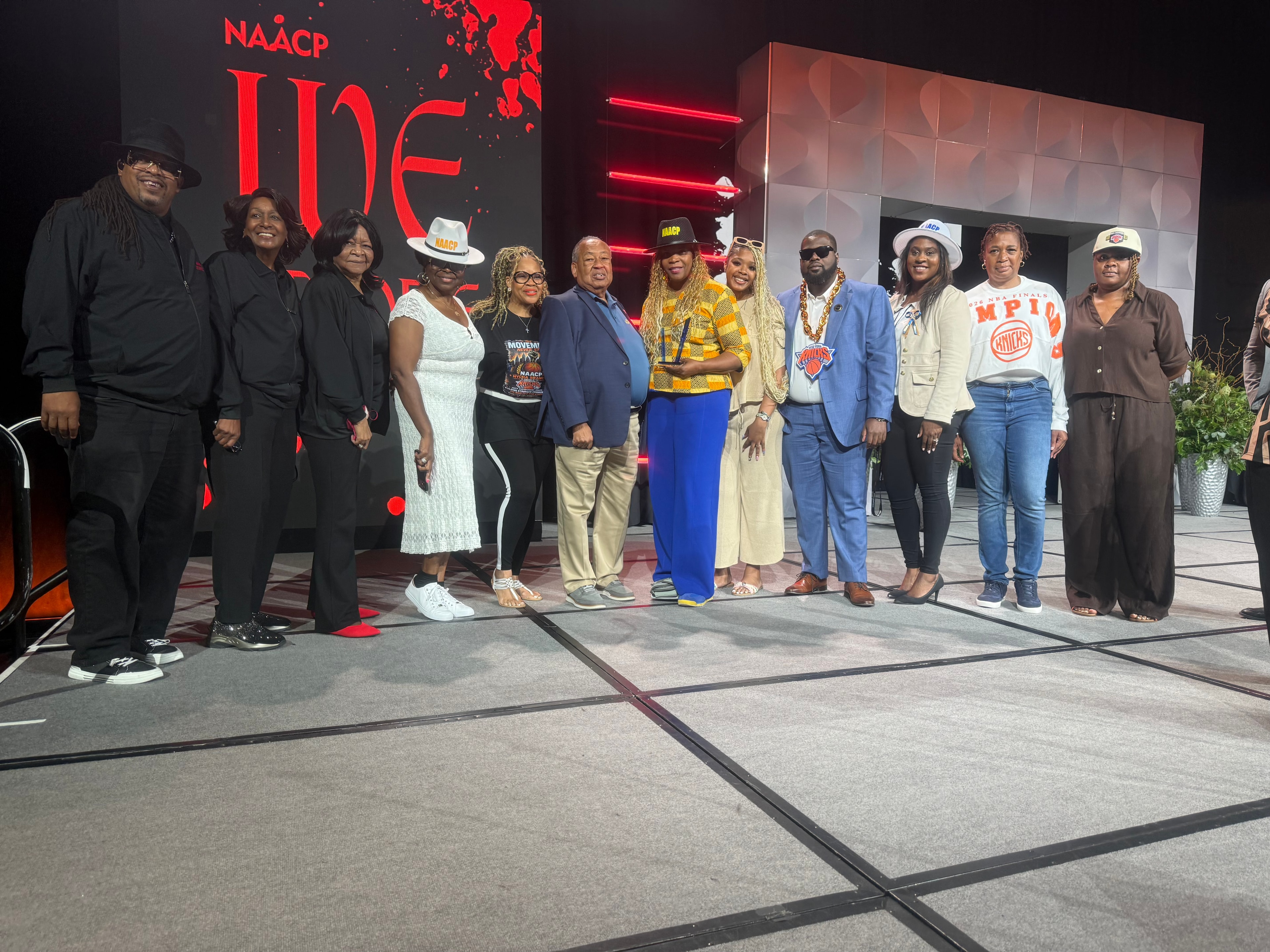 NAACP NYCHA Branch members accepting the Thalheimer Award at the NAACP Convention